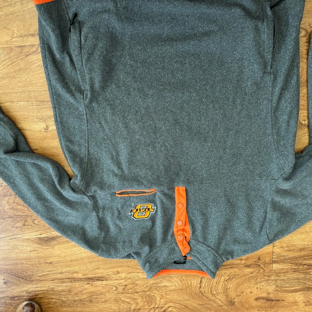 Gray and Orange Pullover with Logo